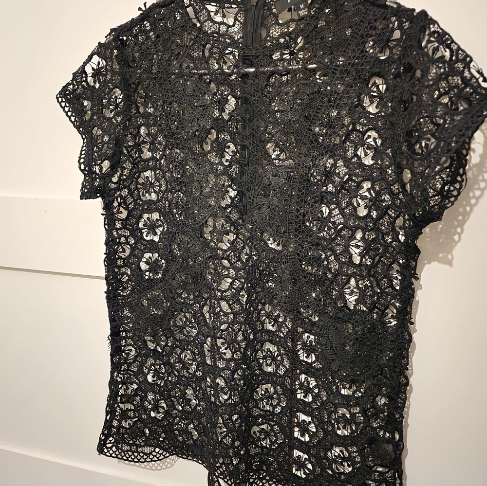 Black crochet lace/crochet top